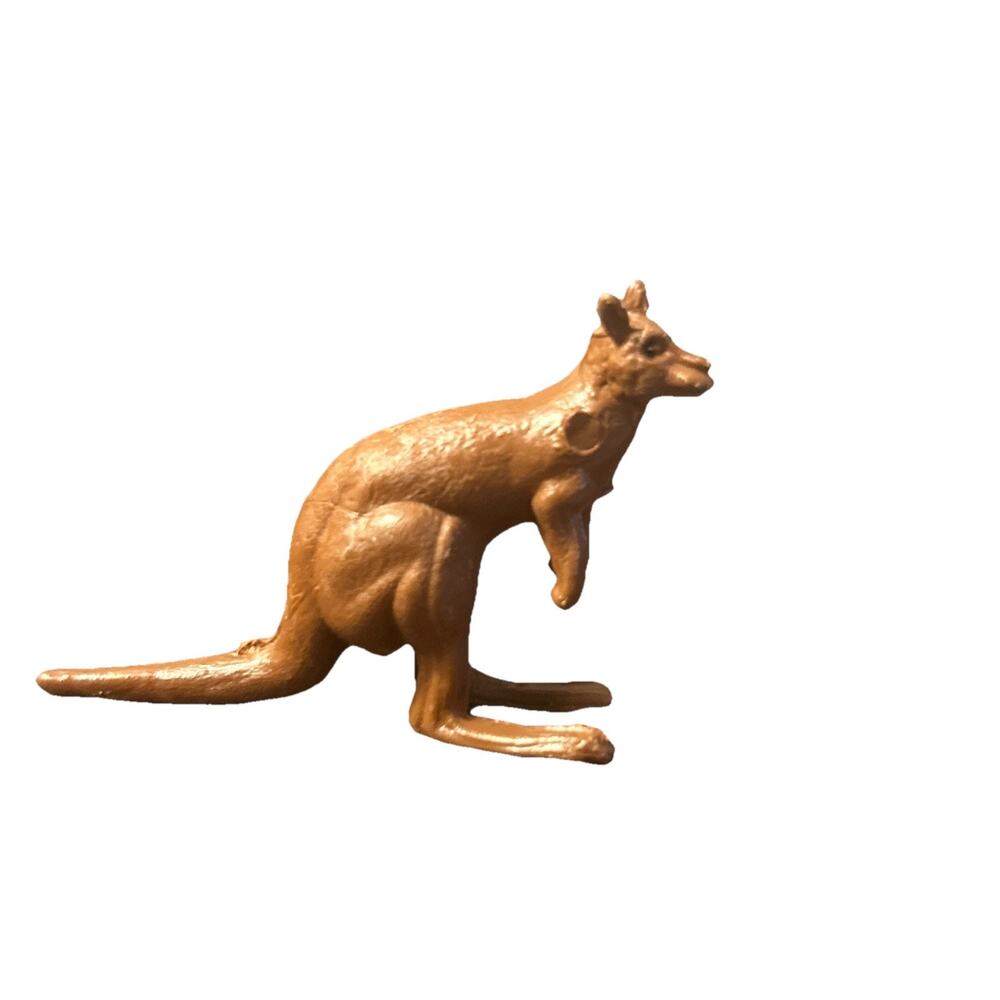Vintage Kangaroo Plastic Animal Toy Mini Figure HONG KONG
